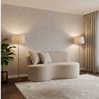 Sofá Decorativo Curvo Orgânico Nature Gaia Veludo Bege - Mont