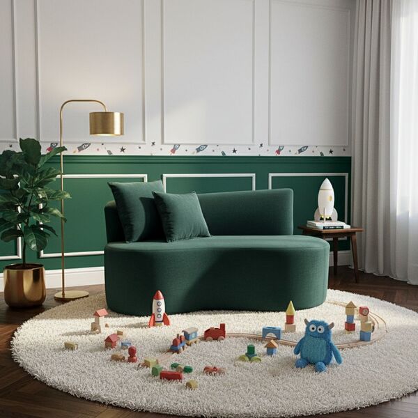 Sofá Decorativo Curvo Orgânico Nature Gaia Veludo - Montanari