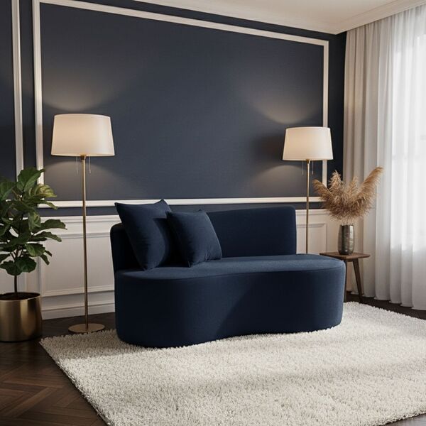 Sofá Decorativo Curvo Orgânico Nature Gaia Veludo - Montanari