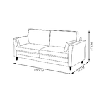 Sofá Decorativo Living 2 Lugares 180cm Coach Veludo Cinza G22