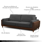 Sofá Decorativo Living 2 Lugares 180cm Lasso Veludo Grafite G