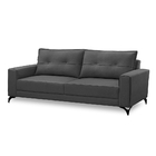 Sofá Decorativo Living 2 Lugares 220cm Nate Veludo Grafite G2