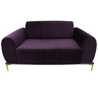 Sofá Decorativo Molino 02 Lugares 150cm Pés Bronze Veludo Vio