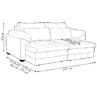 Sofá Decorativo Piece Bipartido Retrátil Sala De Estar 215cm