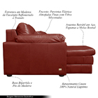 Sofá Decorativo Piece Bipartido Retrátil Sala De Estar 215cm