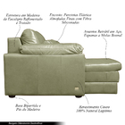 Sofá Decorativo Piece Bipartido Retrátil Sala De Estar 215cm