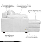 Sofá Decorativo Piece Bipartido Retrátil Sala De Estar 215cm