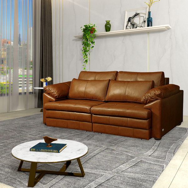 Sofá Decorativo Piece Bipartido Retrátil Sala De Estar 250cm