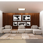 Sofá Decorativo Pierre 5 Módulos Linho Bege/noce G66 - Gran B