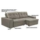 Sofá Decorativo Reclinável E Retrátil 2 Lugares Nilo 210cm Ve