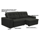 Sofá Decorativo Reclinável E Retrátil 2 Lugares Nilo 250cm Ve