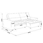 Sofá Decorativo Reclinável E Retrátil 2 Lugares Temiscira 160