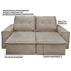 Sofá Decorativo Reclinável E Retrátil 3 Lugares Boulevard 200