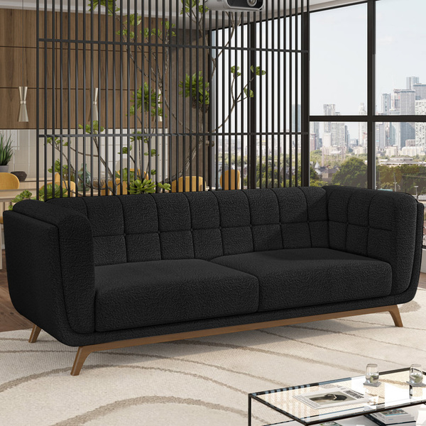 Sofá Decorativo Sala De Estar 180cm Rocket 2 Lugares Base Mad