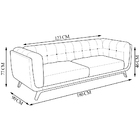 Sofá Decorativo Sala De Estar 180cm Rocket 2 Lugares Base Mad