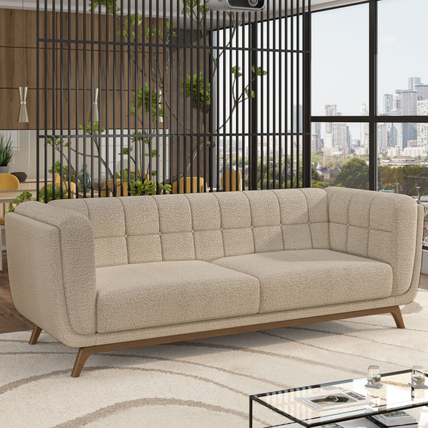 Sofá Decorativo Sala De Estar 180cm Rocket 2 Lugares Base Mad