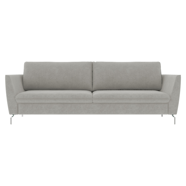 Sofá Decorativo Sala De Estar 190cm Olívia Suede Cinza G52 -