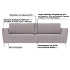 Sofá Decorativo Sala De Estar 190cm Olívia Suede Rosê G52 - G