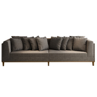 Sofá Decorativo Sala De Estar 202cm Dante Linho Cinza G52 - G