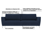 Sofá Decorativo Sala De Estar 230cm Olívia Suede Azul G52 - G