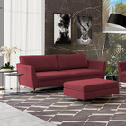 Sofá Decorativo Sala De Estar 230cm Olívia Suede Bordô G52 -