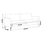 Sofá Decorativo Sala De Estar 230cm Olívia Suede Turquesa G52