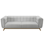 Sofá Decorativo Sala De Estar 240cm Rocket 3 Lugares Base Mad