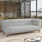 Sofá Decorativo Sala De Estar 240cm Rocket 3 Lugares Base Mad