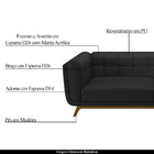 Sofá Decorativo Sala De Estar 240cm Rocket 3 Lugares Base Mad