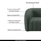 Sofá Decorativo Sala De Estar 252cm Adam 3 Lugares Veludo Cin