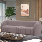 Sofá Decorativo Sala De Estar 252cm Adam 3 Lugares Veludo Ros