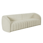 Sofá Decorativo Sala De Estar 292cm Adam 4 Lugares Boucle Off