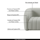 Sofá Decorativo Sala De Estar 292cm Adam 4 Lugares Veludo Cin