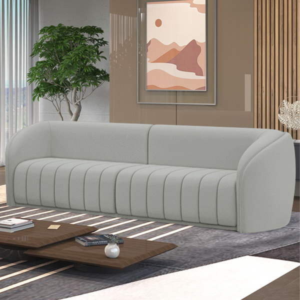 Sofá Decorativo Sala De Estar 292cm Adam 4 Lugares Veludo Cin