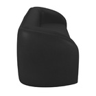 Sofá Decorativo Sala De Estar 332cm Adam 4 Lugares Pu Preto G