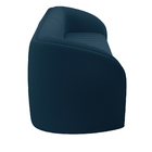 Sofá Decorativo Sala De Estar 332cm Adam 4 Lugares Veludo Azu