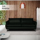 Sofá Decorativo Sala De Estar América 2 Lugares 200cm Couro V