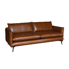 Sofá Decorativo Sala De Estar America 4 Lugares 240cm Couro C