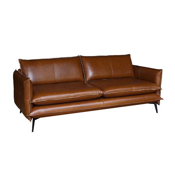 Sofá Decorativo Sala De Estar America 4 Lugares 240cm Couro C