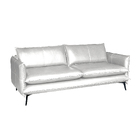 Sofá Decorativo Sala De Estar América 4 Lugares 260cm Couro B