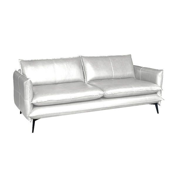 Sofá Decorativo Sala De Estar América 4 Lugares 260cm Couro B