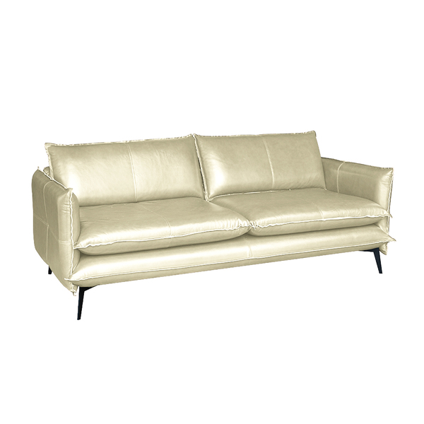 Sofá Decorativo Sala De Estar América 4 Lugares 260cm Couro T