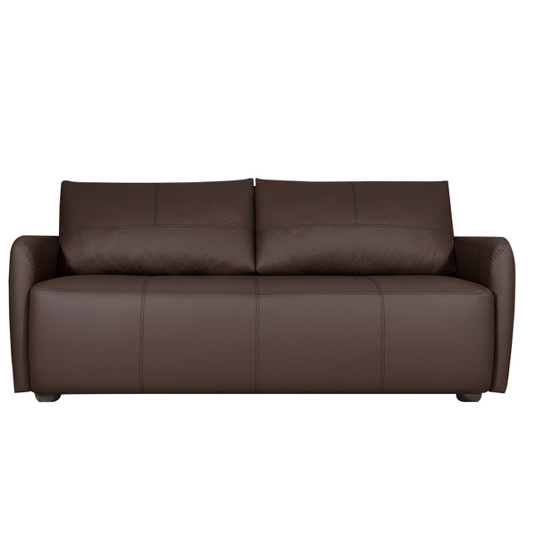 Sofá Decorativo Sala De Estar Lily 2 Lugares 180cm Couro Café