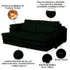 Sofá Decorativo Sala De Estar Marselha Retrátil Elétrico 4 Lu