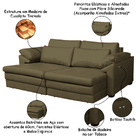 Sofá Decorativo Sala De Estar Marselha Retrátil Elétrico 4 Lu