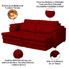 Sofá Decorativo Sala De Estar Marselha Retratil Manual 4 Luga