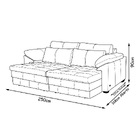 Sofá Decorativo Sala De Estar Marselha Retratil Manual 4 Luga