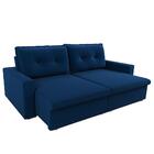 Sofá Deep Retrátil 3 Lugares Suede Azul Marinho 180cm Azul