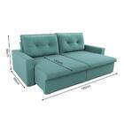 Sofá Deep Retrátil 3 Lugares Suede Suculenta 180cm Marrom