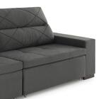 Sofá Denken Pequim 280cm 4lugares Retrátil Reclinável- Cinza